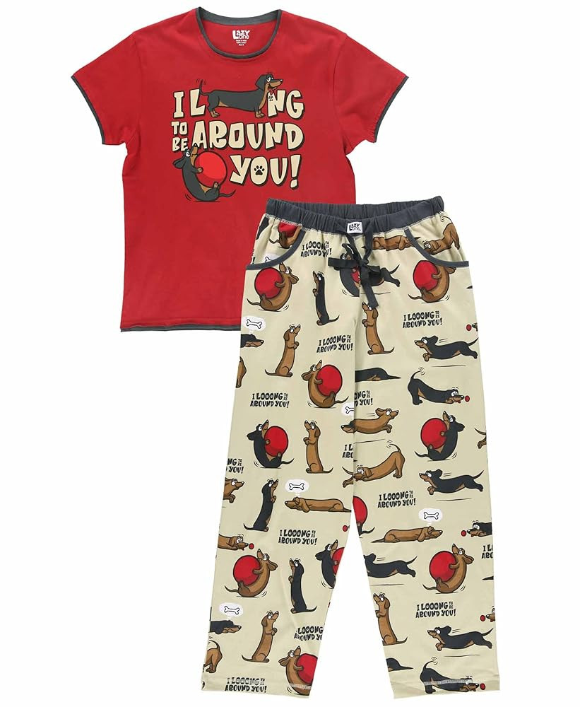 Lazy One Women's Pajama Set, Short Sleeves with Cute Prints, Relaxed Fit, Dog and Cat Prints | Amazon (US)