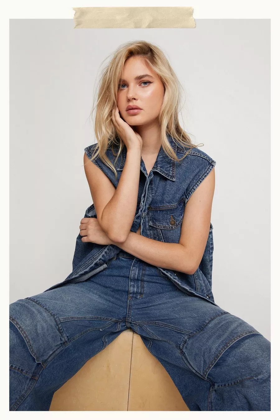 Denim Pocketed Cargo Wide Leg Jeans | Nasty Gal US