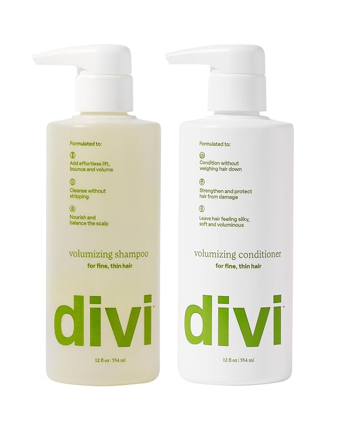 divi Volumizing Shampoo and Conditioner Set for Women and Men - Lightweight Hair Care Duo for Fin... | Amazon (US)