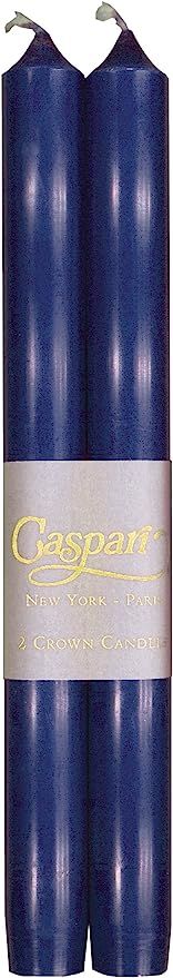 Entertaining with Caspari 10-Inch Taper Dripless, Smokeless, Unscented Candles, Marine Blue, Set ... | Amazon (US)