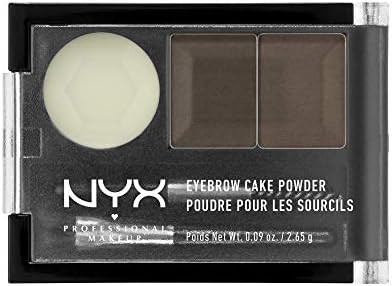 NYX PROFESSIONAL MAKEUP Eyebrow Cake Powder, Dark Brown/Brown | Amazon (US)