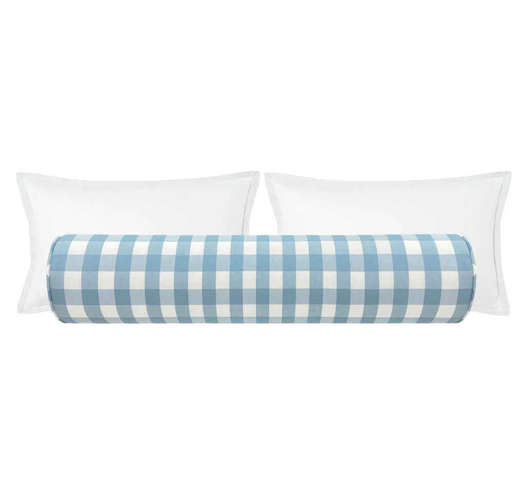 THE BOLSTER :: CHARLESTON CHECK // POWDER BLUE | LITTLE DESIGN COMPANY
