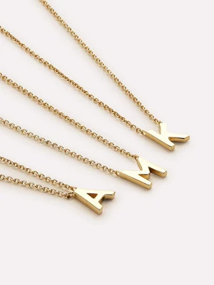 Gold Initial Necklace - Letter Necklace | Ana Luisa
