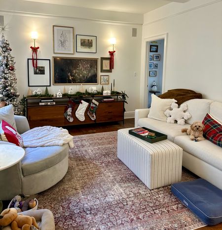 cozy Christmas living room 

#LTKSeasonal #LTKHoliday #LTKhome