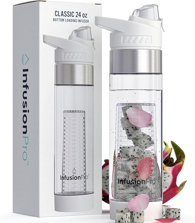 Infusion Pro 24 oz Fruit Infuser Water Bottle with Flavor Infuser - Insulated Sleeve & Fruit Infu... | Amazon (US)