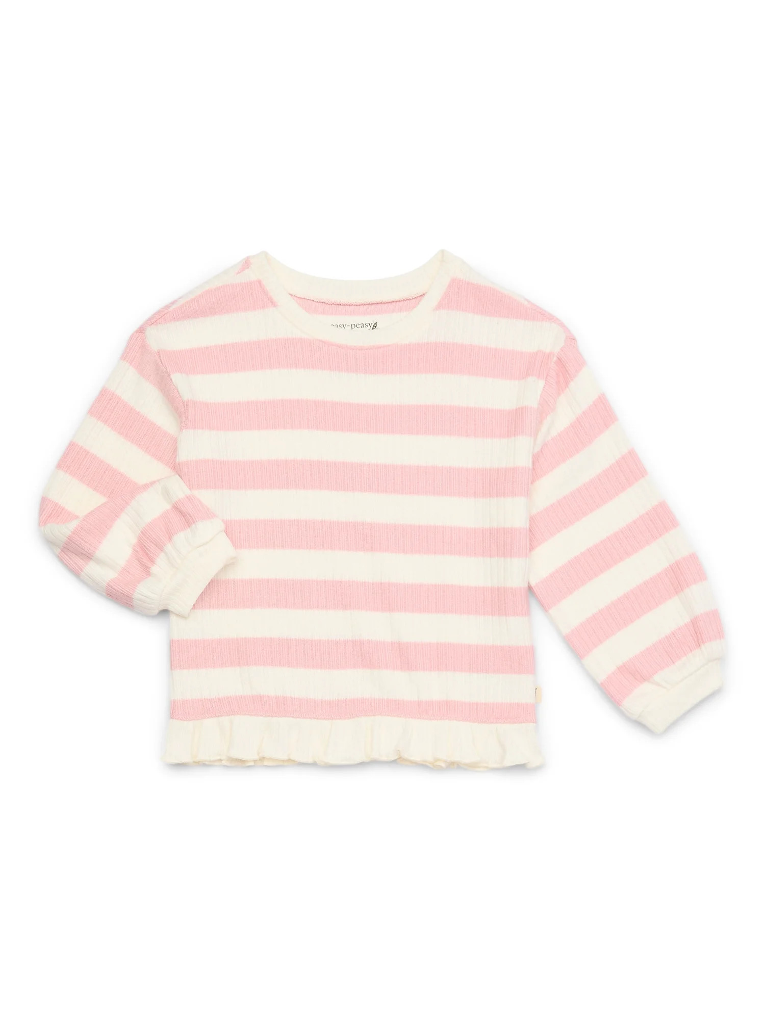easy-peasy Toddler Girl Pullover Stripe Hacci Sweatshirt, Sizes 18M-5T | Walmart (US)