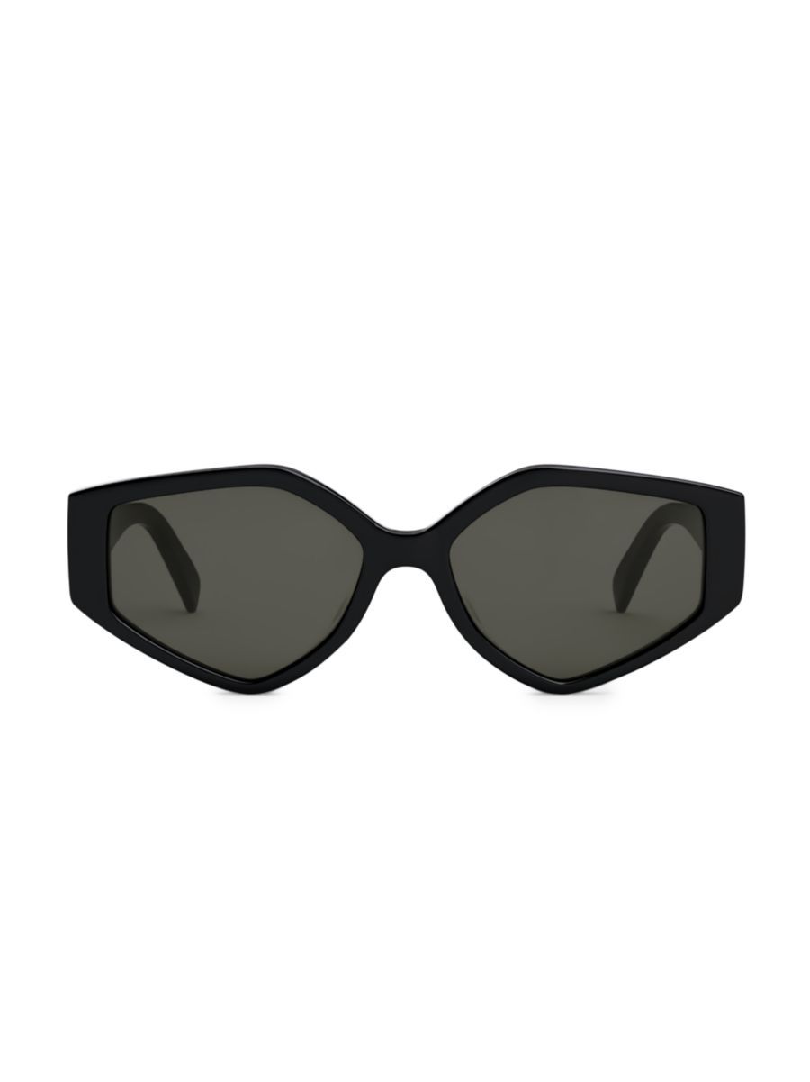 CELINE Bold 3 Dots 57MM Geometric Sunglasses | Saks Fifth Avenue
