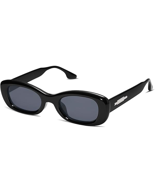 VANLINKER Retro Oval Small Sunglasses for Women and Men 90s Shades Fashion Goggles Trendy Skinny ... | Amazon (US)