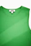 KNITTED SLEEVELESS TOP - BRIGHT GREEN - COS | COS UK