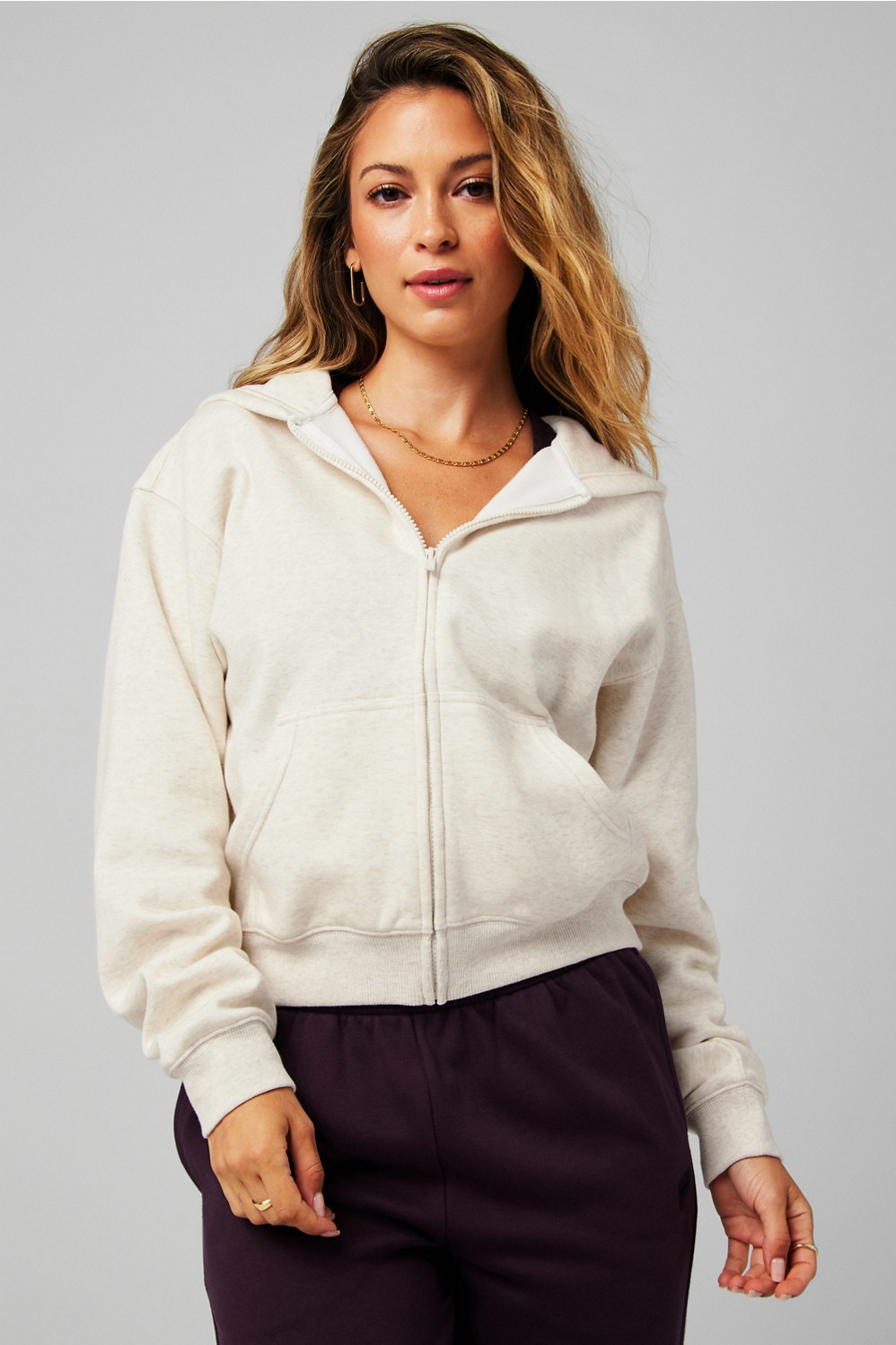 Cozy Fleece Full Zip Hoodie | Fabletics