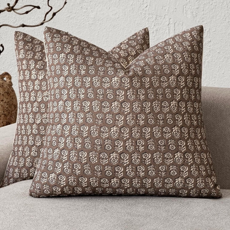 SUSIELADY Set of 2 Decorative Vintage Floral Print Throw Pillow Covers Neutral Modern Farmhouse C... | Walmart (US)