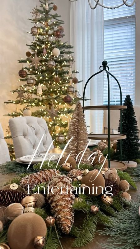 Create a beautiful neutral Christmas dining room that feels warm and cozy. Christmas entertaining, holiday entertaining, neutral Christmas decor, Christmas tree decor

#LTKSeasonal #LTKHoliday #LTKhome