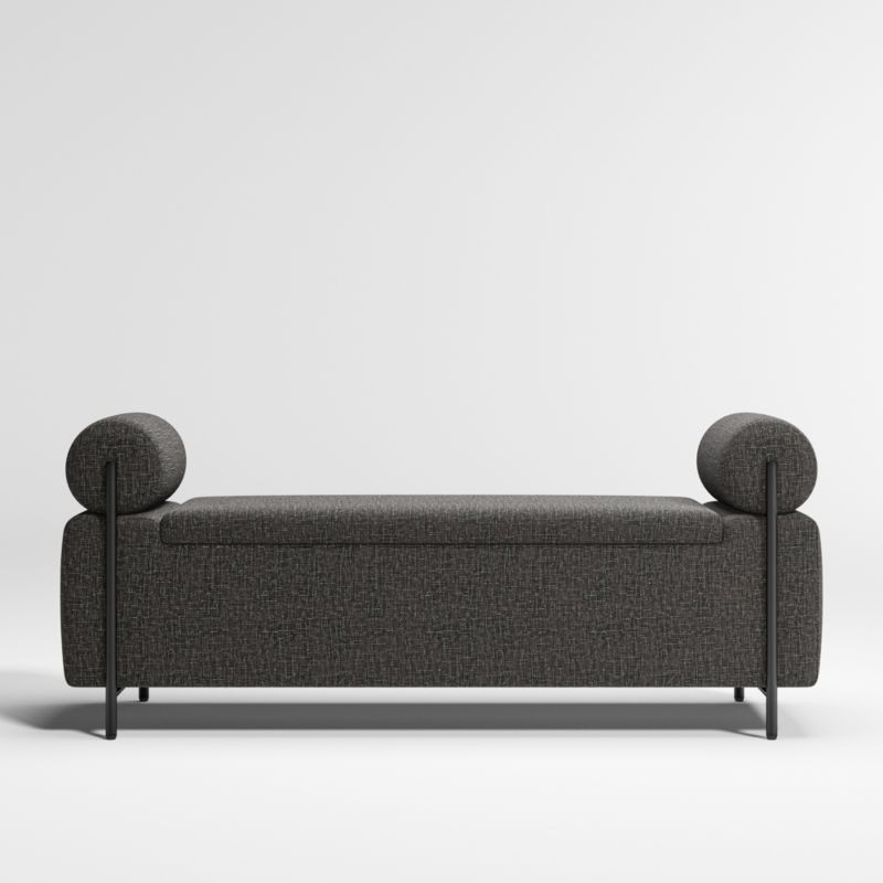 Steen Black Storage Bench + Reviews | Crate & Barrel | Crate & Barrel