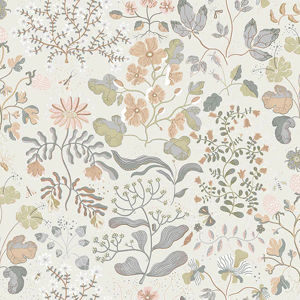 Groh Neutral Floral Wallpaper | Burke Decor
