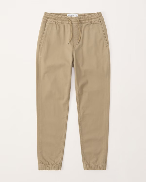 boys twill joggers | boys new arrivals | Abercrombie.com | Abercrombie & Fitch (US)
