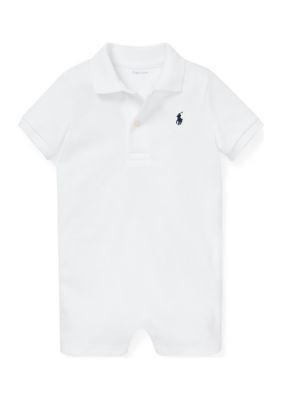 Ralph Lauren Childrenswear Baby Boys Soft Cotton Polo Shortall | Belk