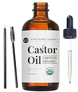 Kate Blanc Cosmetics Castor Oil (2oz), USDA Certified Organic, 100% Pure, Cold Pressed, Hexane Fr... | Amazon (US)
