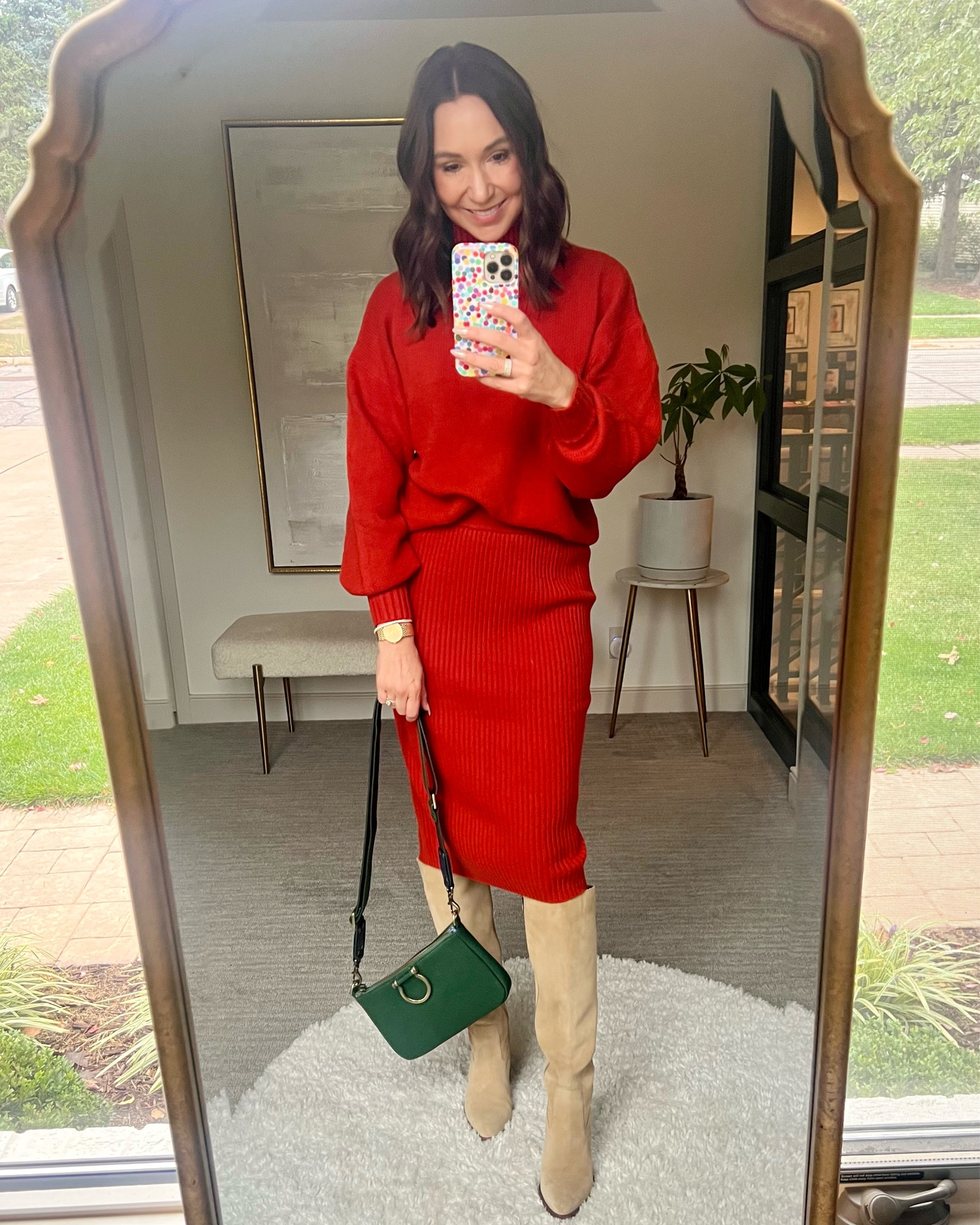 cashsoft midi sweater dress CashSoft Rib Midi Sweater Dress