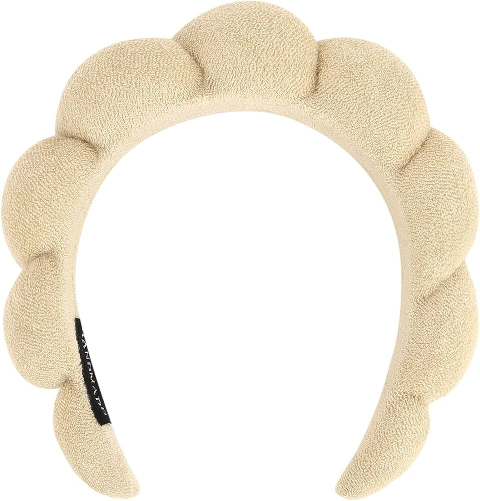 Women Spa Headband, Khaki - Soft, Comfortable, and Absorbent Headband for Washing Face, Makeup Re... | Amazon (US)
