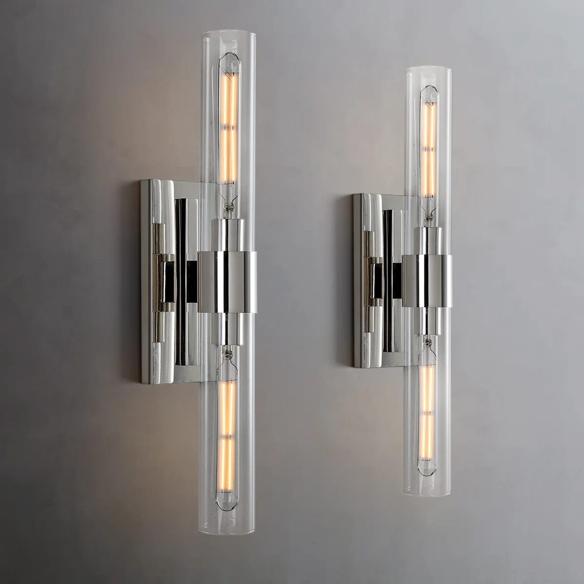 Zolee Dimmable Glass and Brass Wall Sconce  (Set of 2) | Wayfair North America