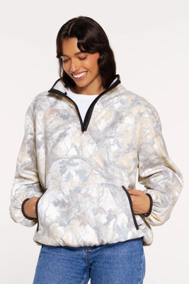 Cabin Quarter-Zip Pullover | nuuds Camo XL | nuuds
