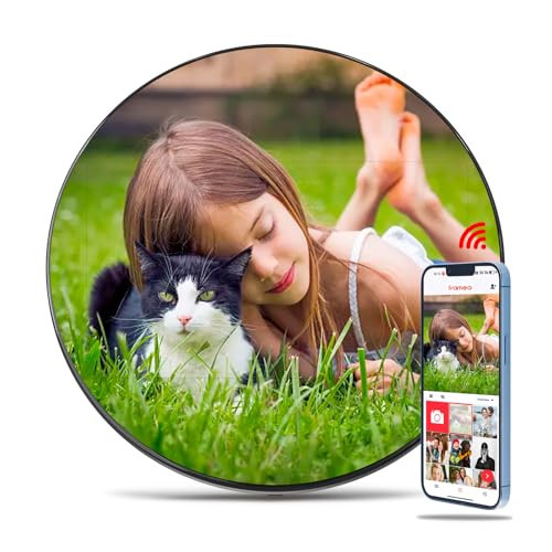 Frameo Digital Picture Frames WiFi Digital Photo Frame 10.1 Inch Smart Mirror IPS HD Touch Screen, 32GB, Easily Share Photos/Videos Through The Frameo APP, Decorating a House is Also a Great Gift | Amazon (US)