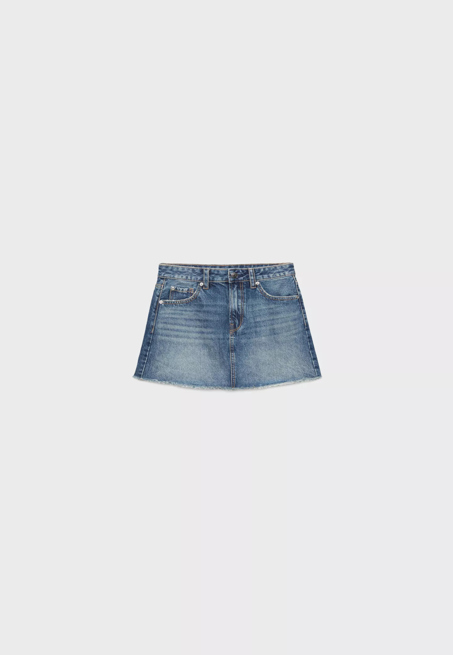 D60 denim mini skirt - Women's Skirts | Stradivarius United Kingdom | Stradivarius (UK)