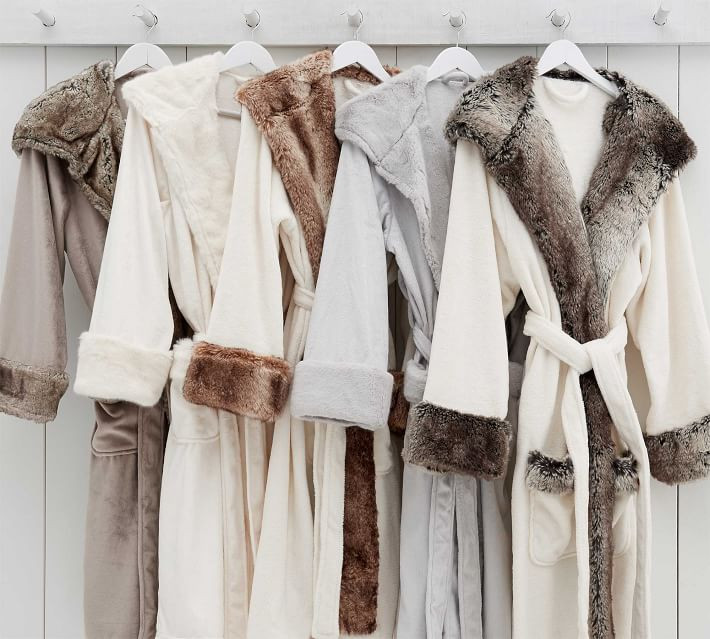 Faux Fur Ombre Robe | Pottery Barn (US)