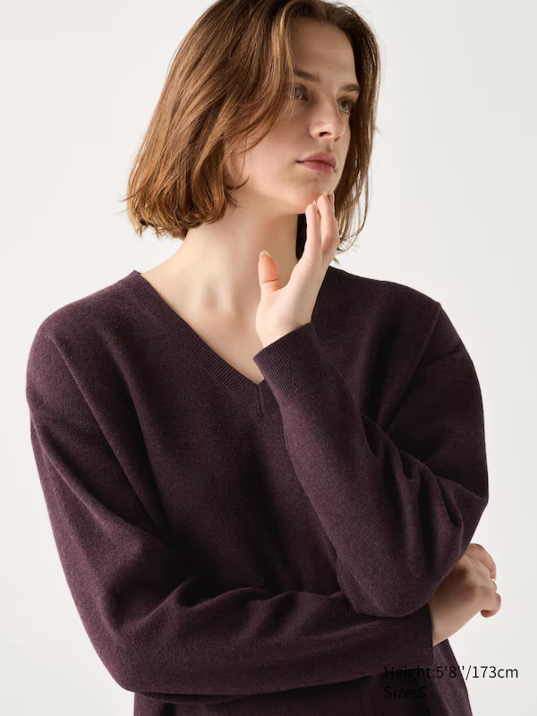 Washable Milano V Neck Jumper | UNIQLO (UK)