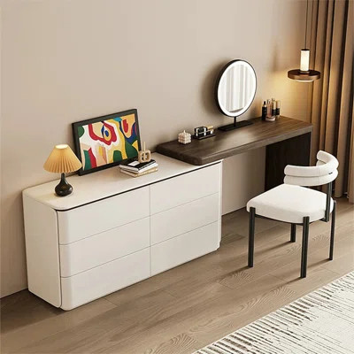 Makeup Vanity with Light mirror,6 drawers,1 chair | Wayfair North America