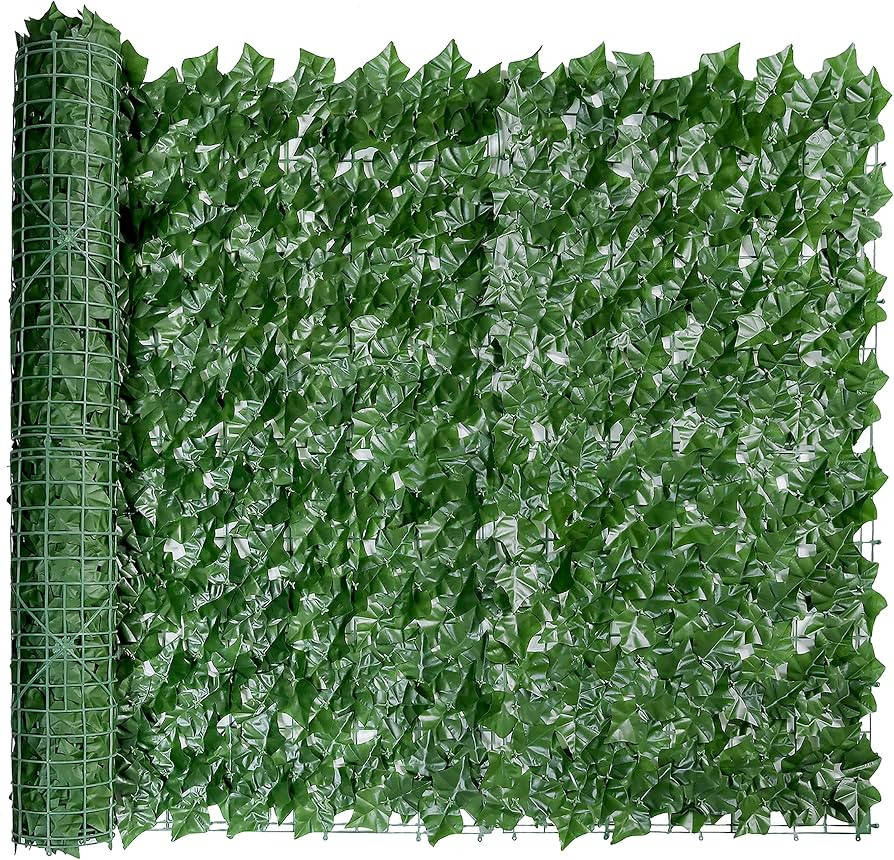 Bybeton Artificial Ivy Privacy Fence Screen - 40" X 120" UV-Anti Fake Leaves Vines - Patio Balcon... | Amazon (US)