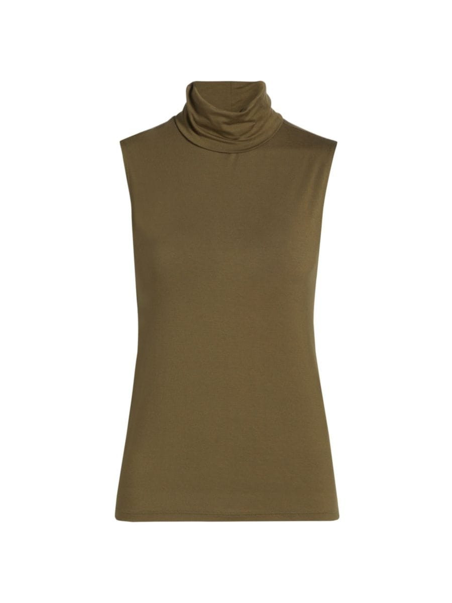 L'AGENCE Ceci Sleeveless Turtleneck | Saks Fifth Avenue | Saks Fifth Avenue