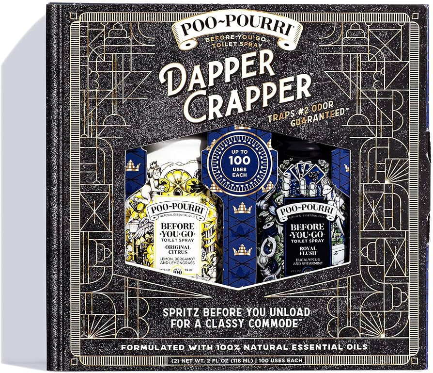Poo-Pourri Before-You-Go Toilet Spray, Dapper Crapper, Gift Set Variety 2 Fl Oz - Original Citrus... | Amazon (US)