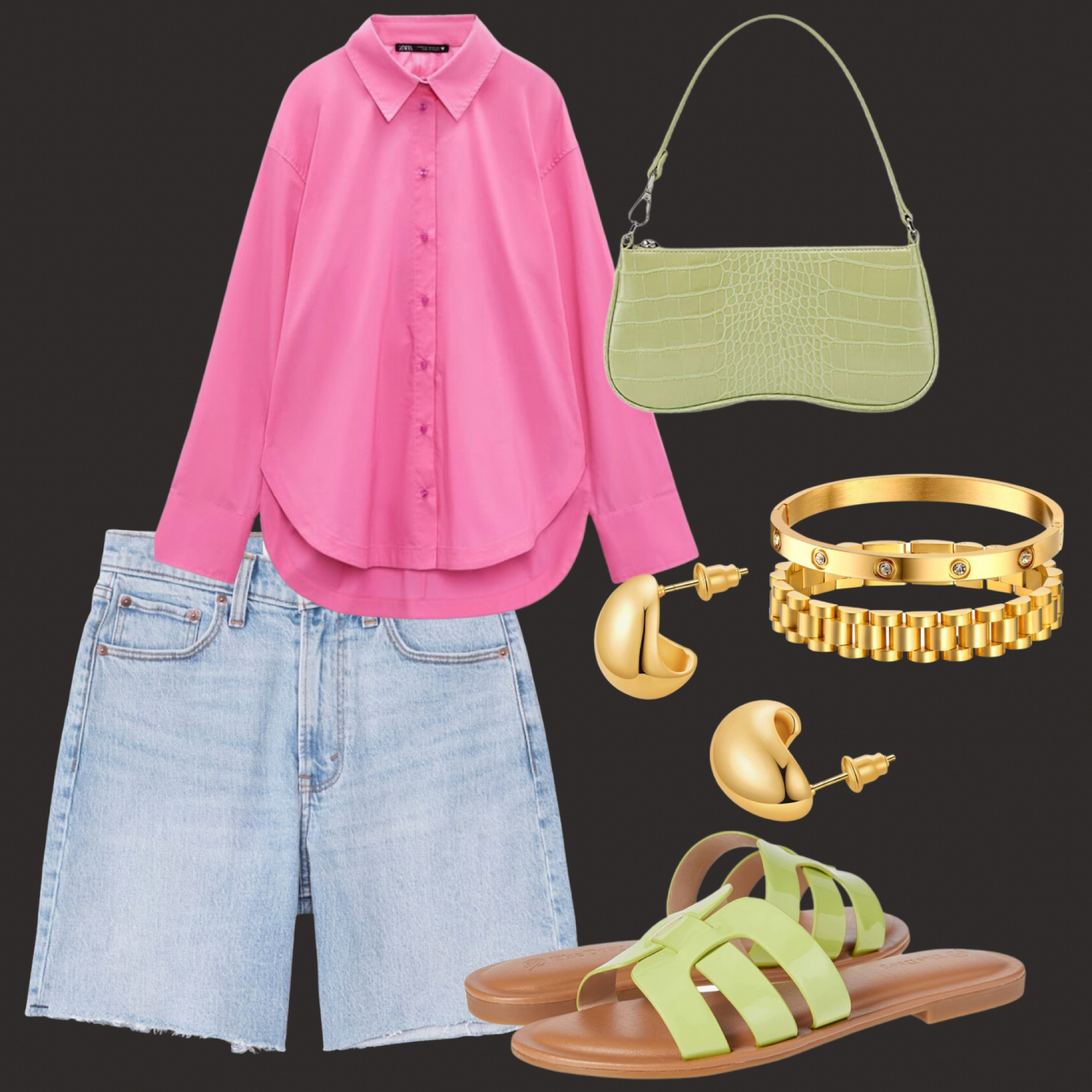Hot pink button down
Dad shorts
Lime green purse + sandals
Gold jewelry

⚡️everything linked!

cool mom outfit, cool mom fit, mom fit, easy ootd, easy outfit ideas , teacher fit, teacher outfit, funky outfit, fun outfit

#outfitinspo #outfit #outfitstyle #outfitoftheday #outfitideas #fashion #fashionstylist #personalstylist #fashionblogger #fashionista #fashionable #fashionstvle #stvleinspo #stvle #styleblogger #styleinspiration #stylefashion #styleblog #stylediary #womansfashion #womanslook #womanstyle #getthelook #lookbook #virtualstylist #virtualstyling #flatlay #flatlaystyle #zara #summer
