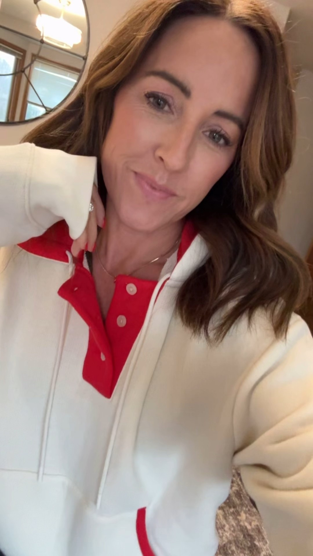 Prettiest pops of red!! Cozy terry material perfect now, for Valentine’s Day and into Spring. 
Size small


#LTKSeasonal #LTKootd #LTKOver40