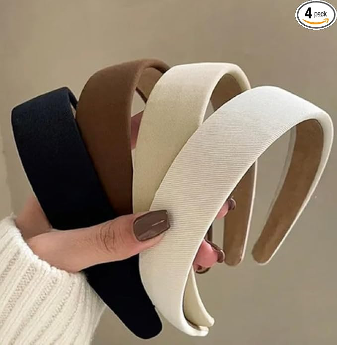 Headbands for Women Non Slip Trendy Headbands for Women’s Hair 1 inch Wide Cute Headband for Gi... | Amazon (US)