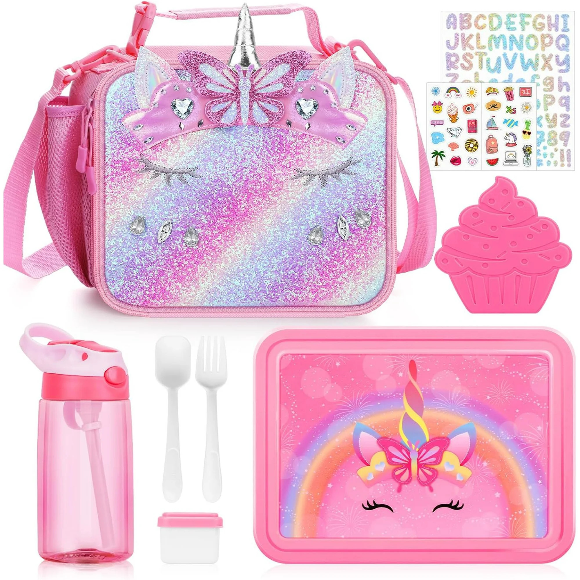 JYPS Unicorn Bento Box for Kids with Insulated Lunch Bag, Lunch box Set with kids water bottle,Sa... | Walmart (US)