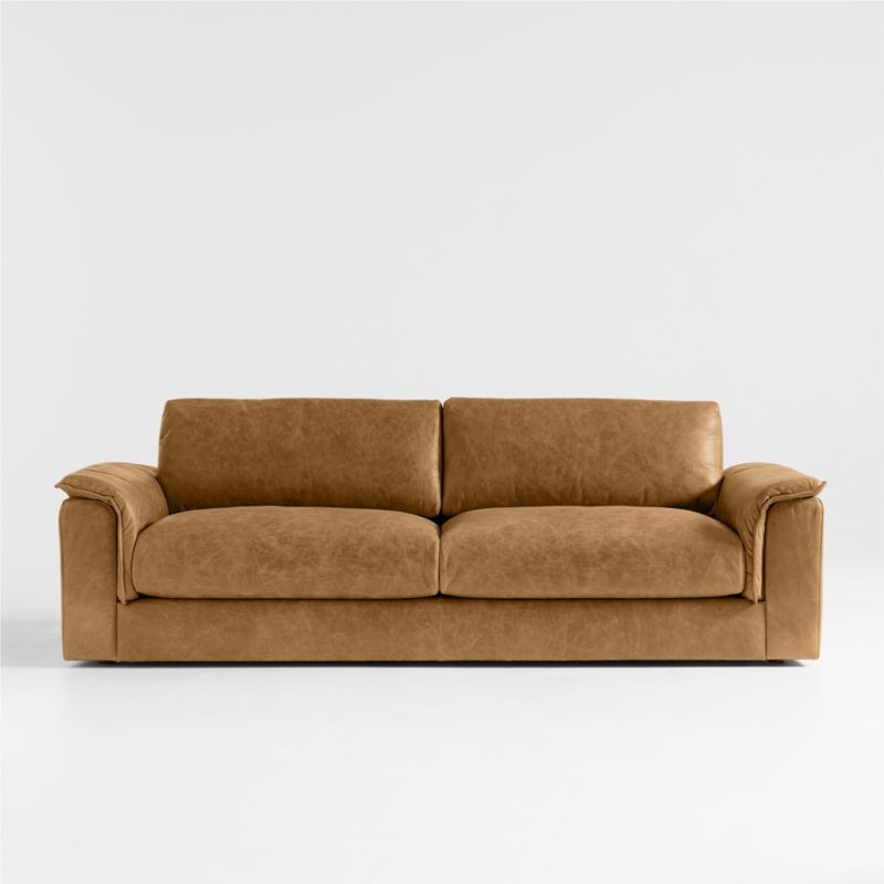 Wythe 92"" Leather Sofa | Crate & Barrel