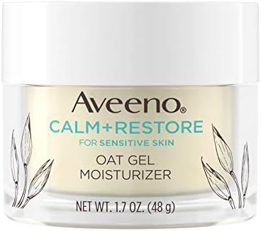 Aveeno Calm + Restore Oat Gel Facial Moisturizer for Sensitive Skin, Lightweight Gel Cream Face M... | Amazon (US)