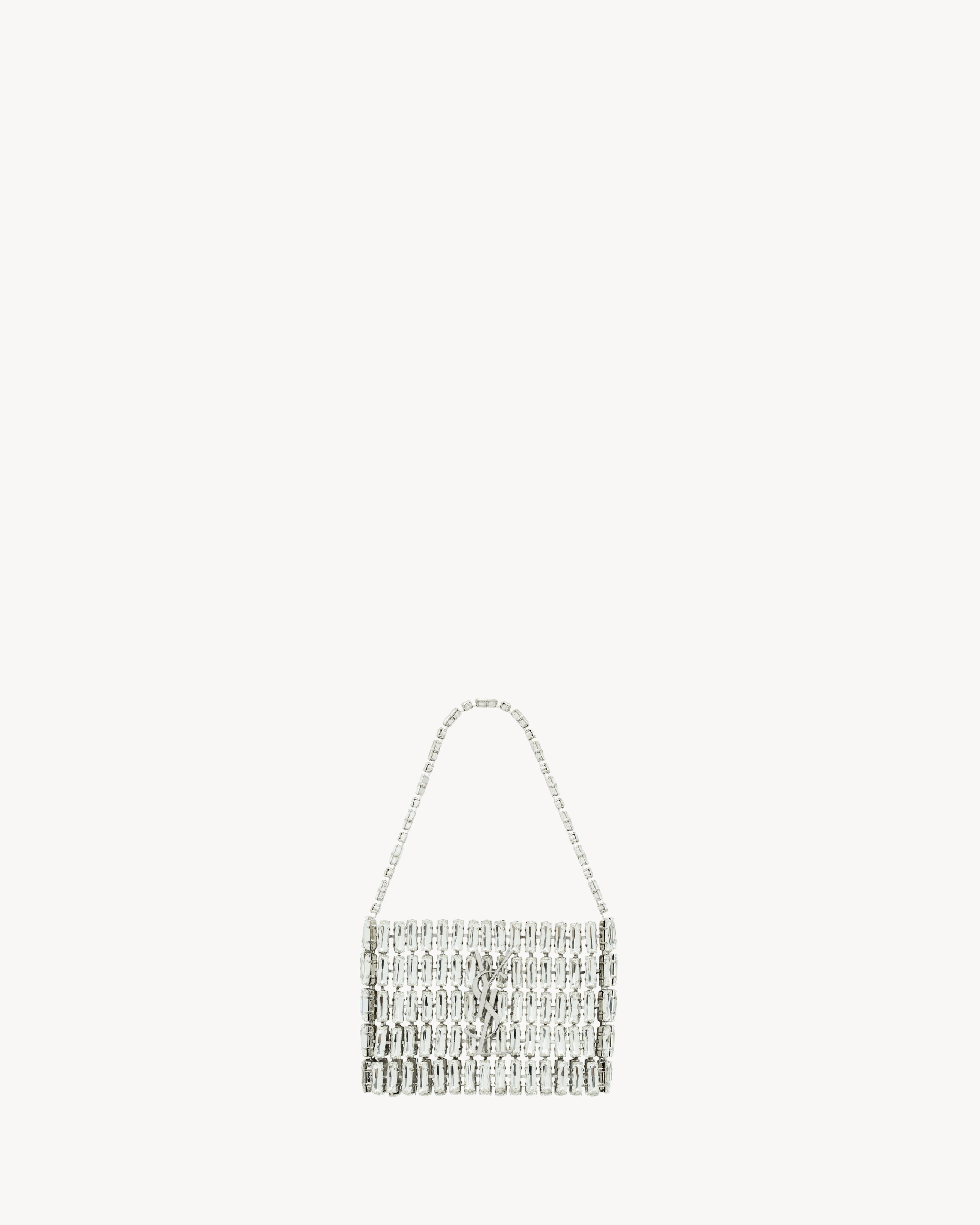Saint Laurent Micro Evening Bag In Crystals - Silver - Women - One Sizenisex | Saint Laurent Inc. (Global)