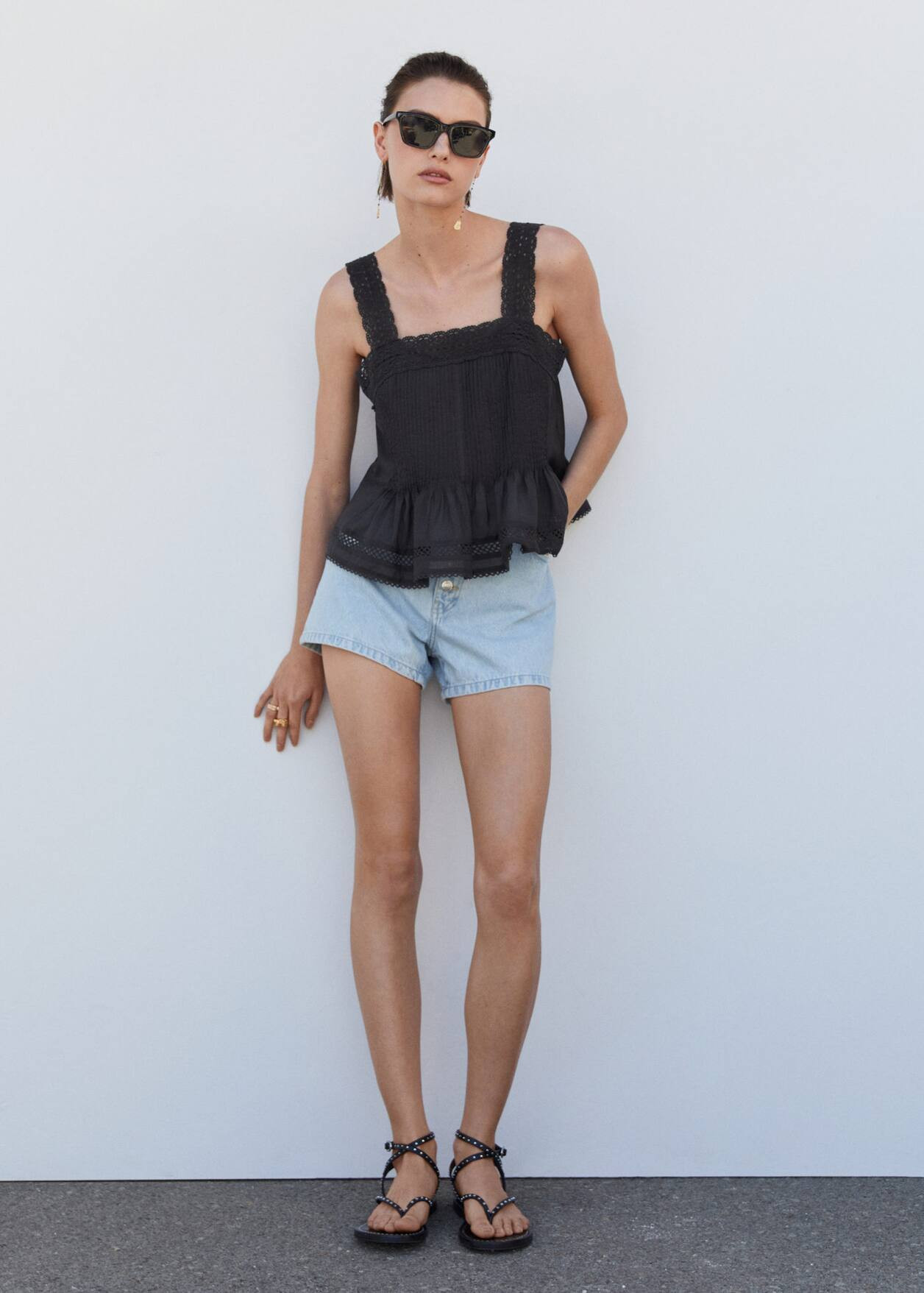 Decorative embroidery top -  Women | Mango USA | MANGO (US)