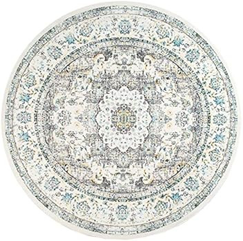 nuLOOM Paisley Verona Vintage Persian Area Rug, 5' Round, Grey | Amazon (US)