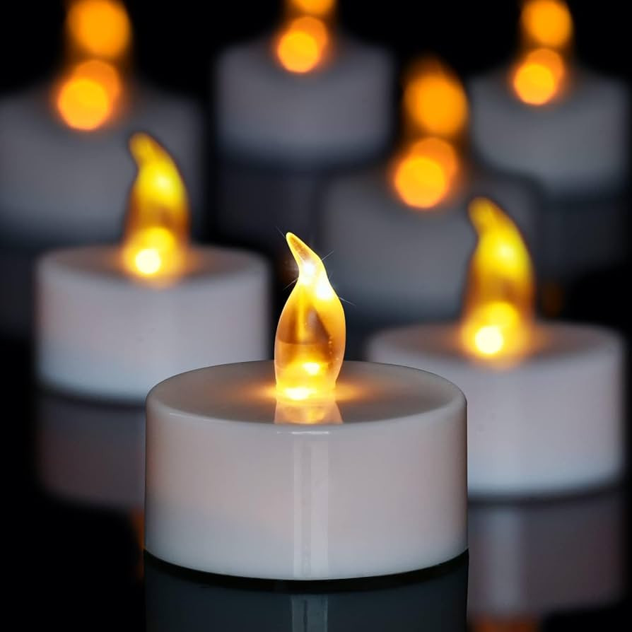 Tea Lights Battery Operated Candles LED Tea Lights Flameless Candles 200+ Hours Flickering Fake T... | Amazon (US)