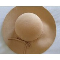 Classic authentic Boho Beige / sand woollen floppy hat with bow detail / glamorous / Bardot / beach  | Etsy (US)