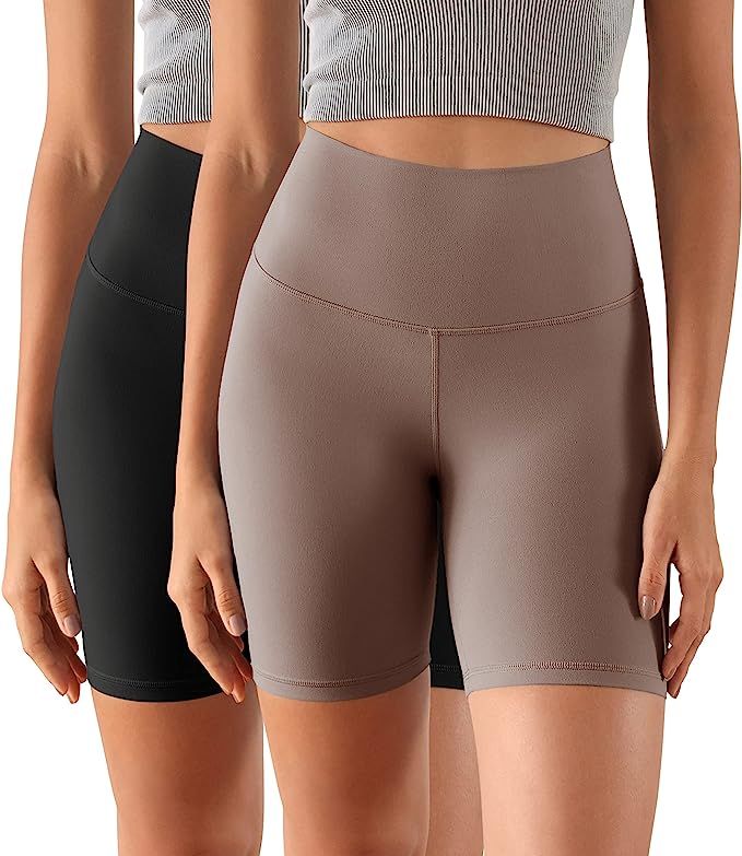 ODODOS EOHCLOUD 2-Pack High Waist Yoga Shorts for Women Non See Through Buttery Soft Athletic Sho... | Amazon (US)