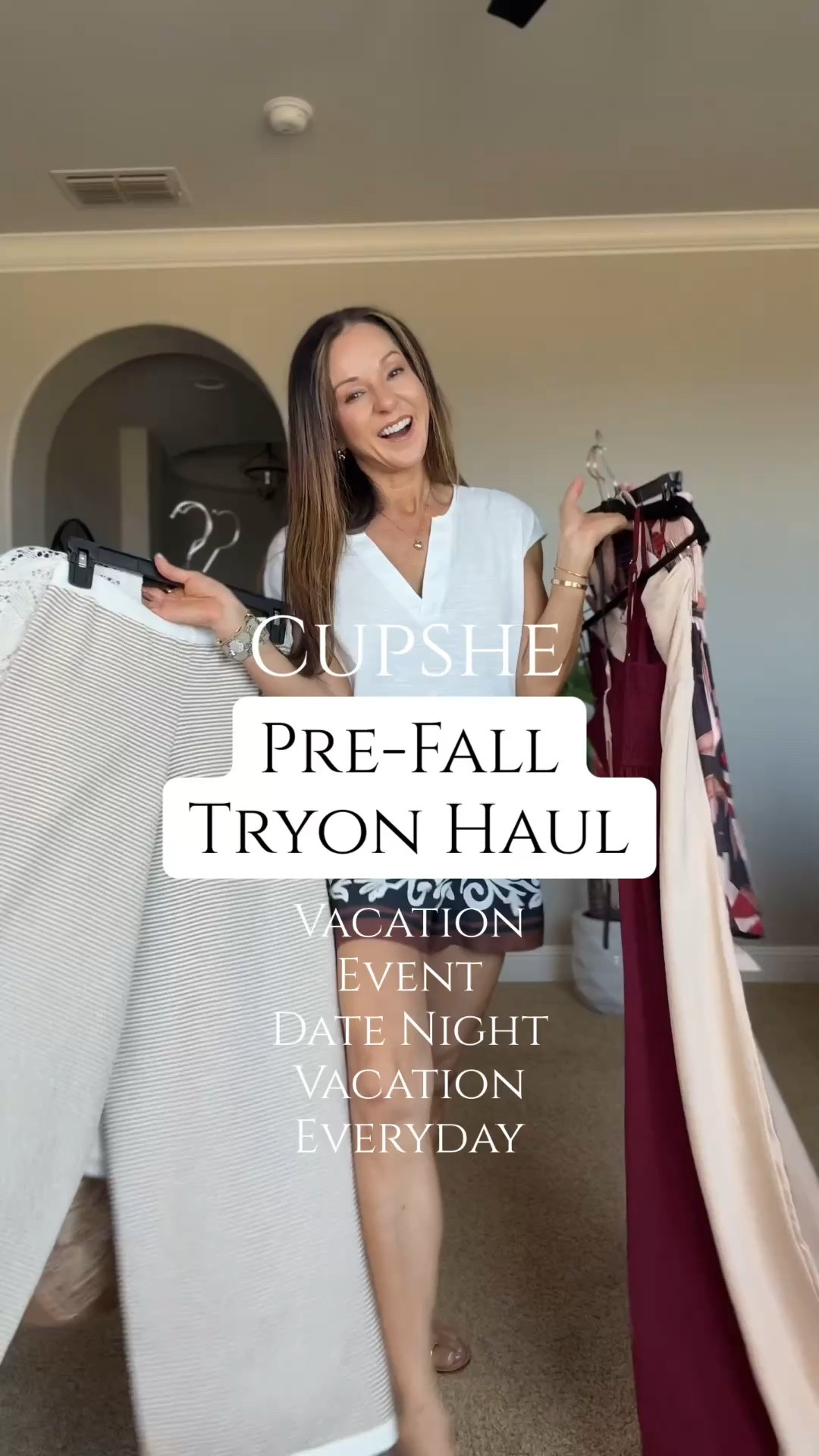 @cupshe tryon haul! 
Use code Holly for 15% off on orders $70+, and 20% off on orders $135+
For ref: I’m 5’1”, 107lbs. Wearing size XS in all. Everything is unaltered. 
*white top is sold out 
#Cupshe #CupshePartner #vacation

#LTKOver40 #LTKSaleAlert #LTKPetite