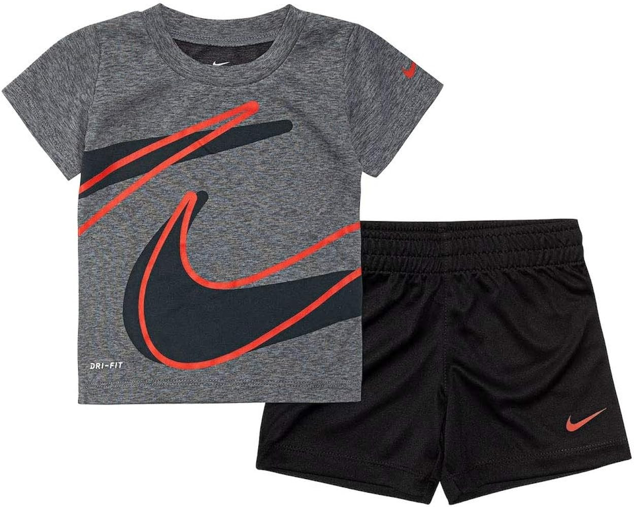 Nike Kids Baby Boy's Dri-Fit Short Sleeve T-Shirt and Shorts Two-Piece Set | Amazon (US)