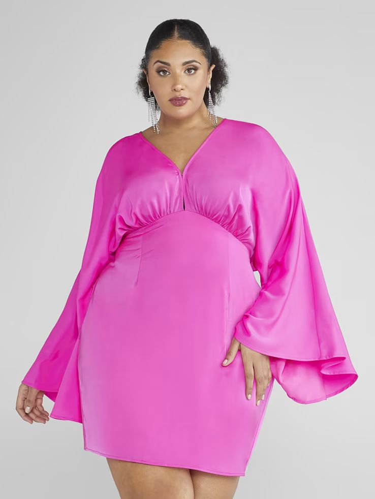 Plus Size Connie Dramatic Sleeves Party Dress | Fashion to Figure | Fashion To Figure