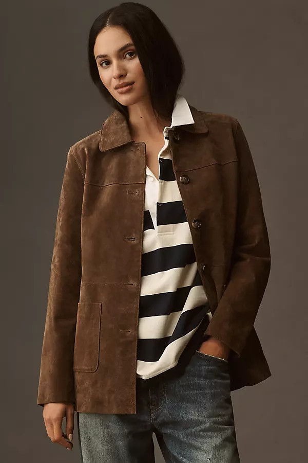 Real Suede Jacket | Anthropologie (US)