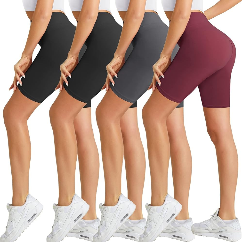 Natural Feelings Buttercloud 4 Pack Biker Shorts for Women-8" High Waist Tummy Control Workout Sh... | Amazon (US)